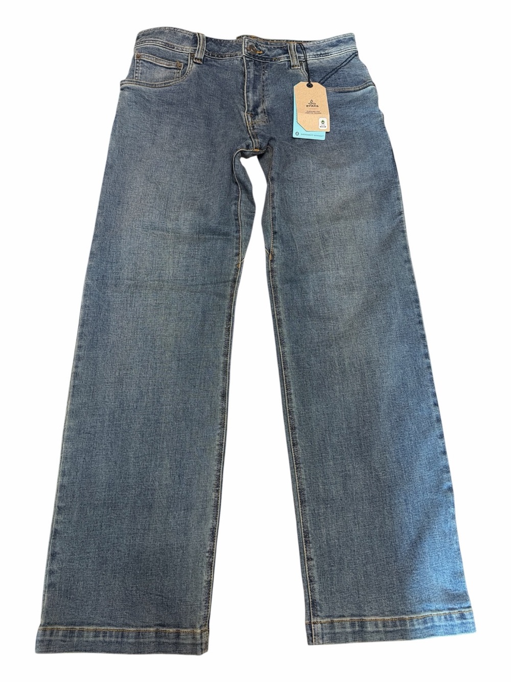 NWT Prana Axiom Straight Leg Organic Stretch Jeans 32x30 $110